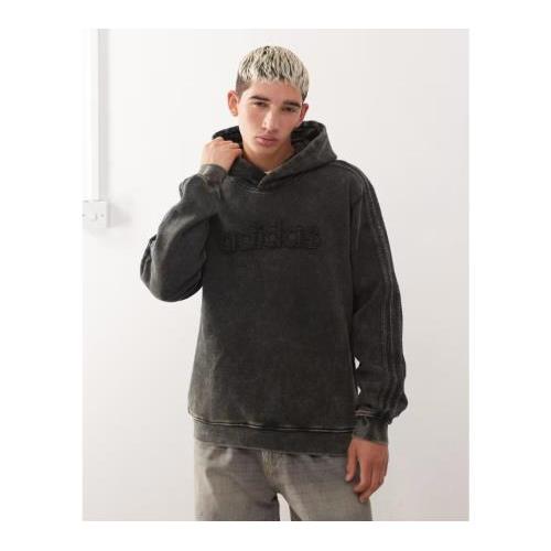 adidas Originals washed hoodie in black 147554238