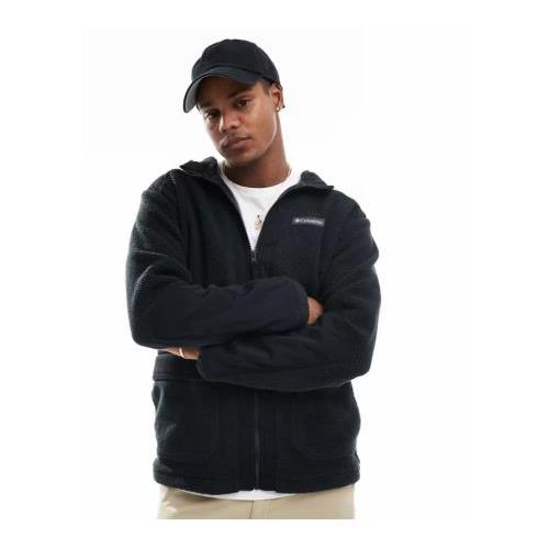 Columbia Landroamer hooded full zip fleece in black 136897308