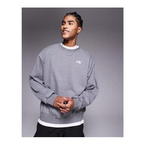 The North Face Evolution oversized crew neck sweatshirt in gray 142118217