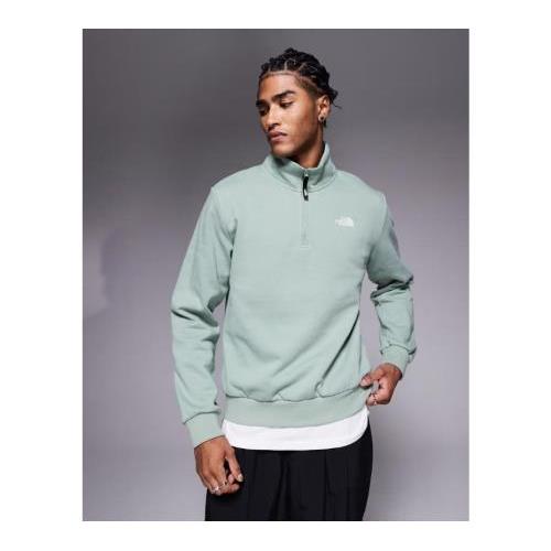 The North Face Evolution quater Zip in green 142118220