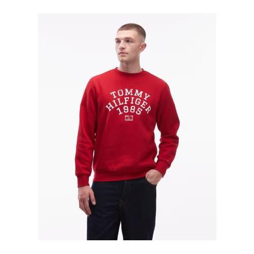 Tommy Hilfiger arch large center logo sweatshirt in red 151484331
