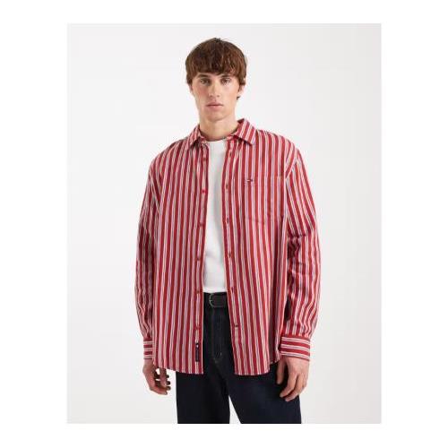 Tommy Jeans relaxed striped shirt in red and white 151338423