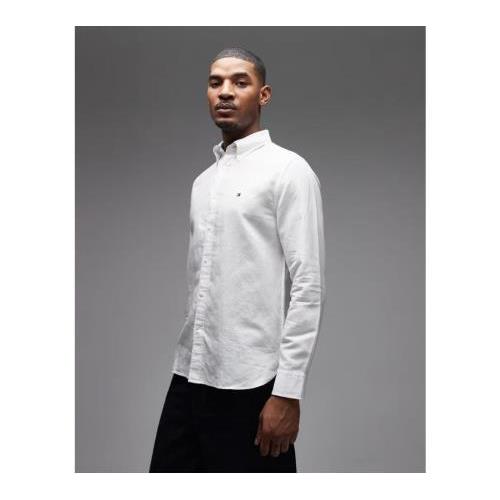 Tommy Hilfiger linen blend shirt in white 154168241
