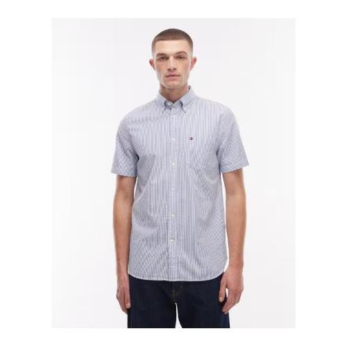 Tommy Hilfiger seersucker short sleeve shirt in blue stripes 154168235