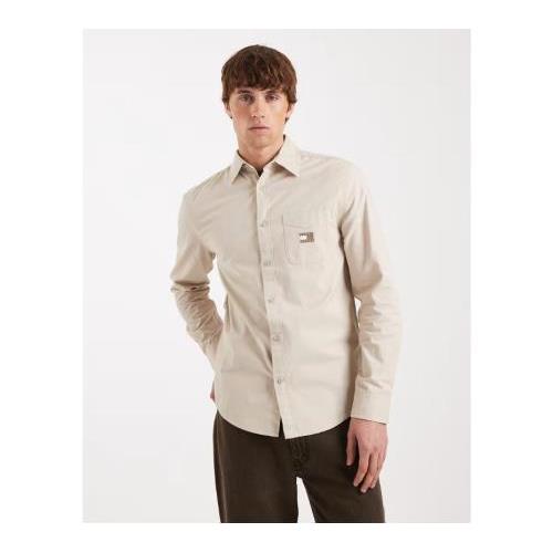 Tommy Jeans relaxed washed shirt in sand 151338424